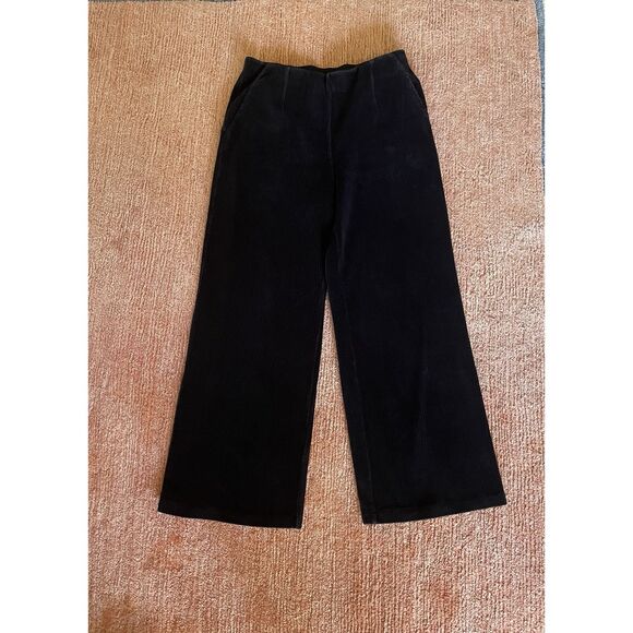 Lapfiaf Blue Corduroy Wide Leg Pants Women’s Size M/L Elastic Waist - Picture 1 of 7